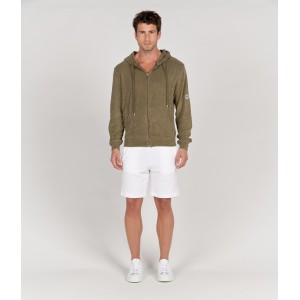 Veste capuche sacha éponge kaki