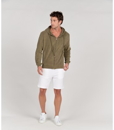 Veste capuche sacha éponge kaki