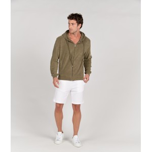 Veste capuche sacha éponge kaki