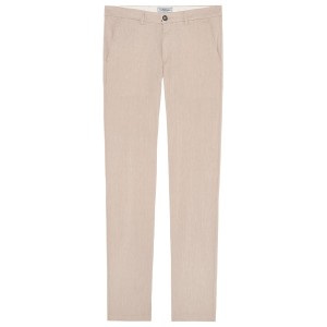 GORDON - Pantalon chino slim fit lin chiné, beige