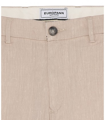 TURNER -  Slim fit linen-blend bermudas, camel