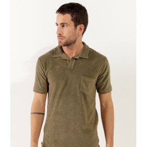 POLO TISSU EPONGE MITCH kaki