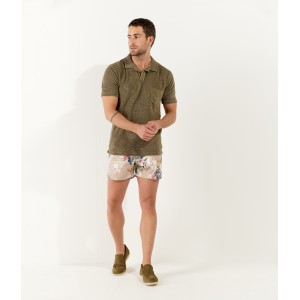 POLO TISSU EPONGE MITCH kaki