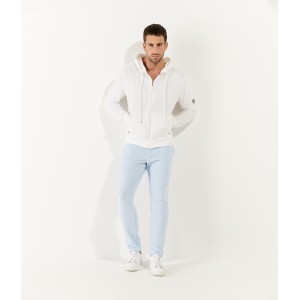 Veste capuche sacha éponge blanc