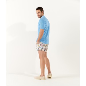 TOWELLING POLO MITCH OCEAN BLUE