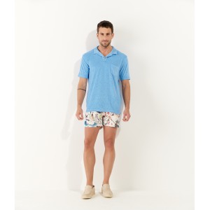 TOWELLING POLO MITCH OCEAN BLUE