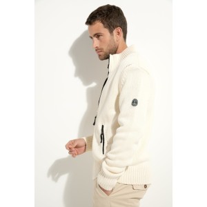 IVORY ALLEN ZIPPED CARDIGAN