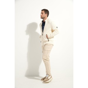 IVORY ALLEN ZIPPED CARDIGAN