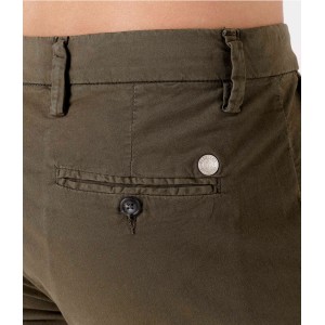 FLASH - Slim fit cotton chinos trousers, khaki