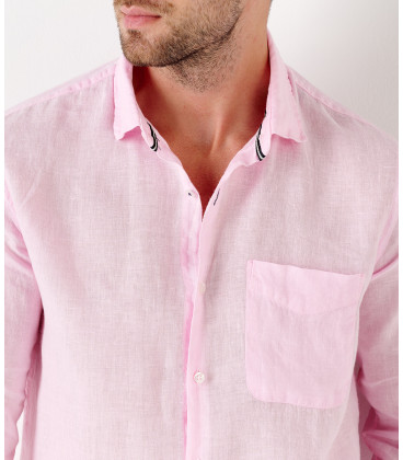 DIVA - Chemise décontractée en lin, rose