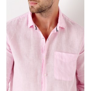 DIVA - Chemise décontractée en lin, rose