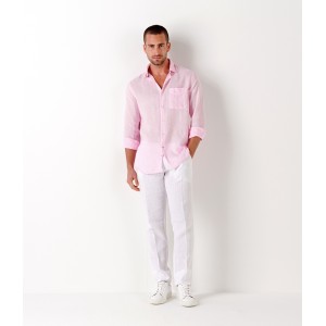 DIVA - Chemise décontractée en lin, rose