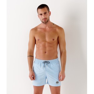 SOFT - Short de bain uni, bleu ciel
