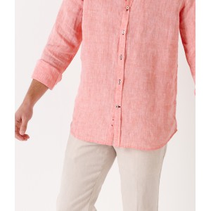 GORDON - Pantalon chino slim fit lin chiné, beige