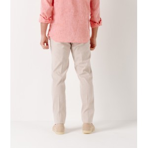 GORDON - Linen-blend slim fit chinos, beige
