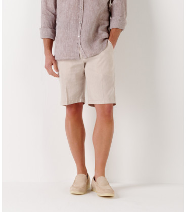 TURNER -  Slim fit linen-blend bermudas, camel