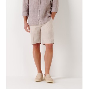 TURNER - Bermuda slim fit lin chiné, beige