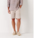 TURNER - Bermuda slim fit lin chiné, beige