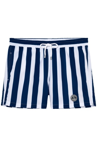 CALIFORNIA - Short de bain imprimé rayures larges marine