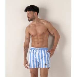 CALIFORNIA - Large stripes print ocean swimshorts