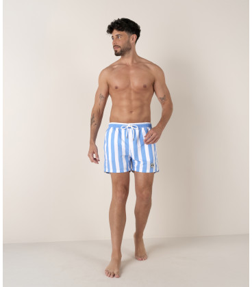 CALIFORNIA - Large stripes print ocean swimshorts