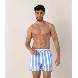 CALIFORNIA - Large stripes print ocean swimshorts