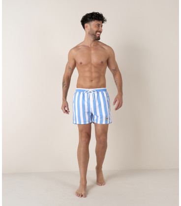 CALIFORNIA - Large stripes print ocean swimshorts