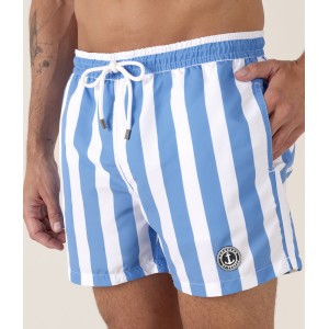 CALIFORNIA - Large stripes print ocean swimshorts