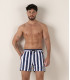 CALIFORNIA - Large stripes print navy swimshorts