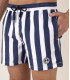 CALIFORNIA - Short de bain imprimé rayures larges marine