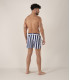 CALIFORNIA - Large stripes print navy swimshorts