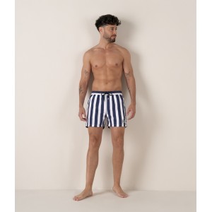CALIFORNIA - Short de bain imprimé rayures larges marine