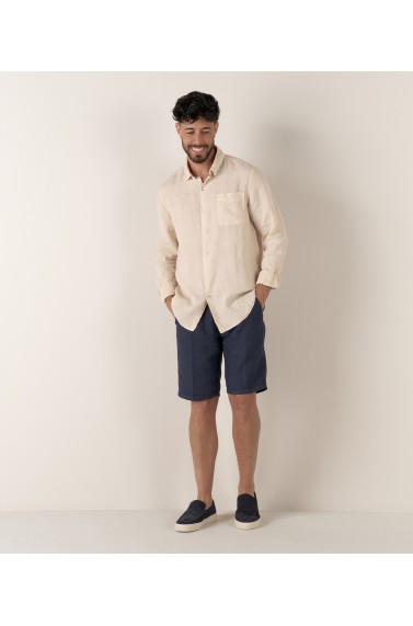 DIVA - Casual linen shirt, beige