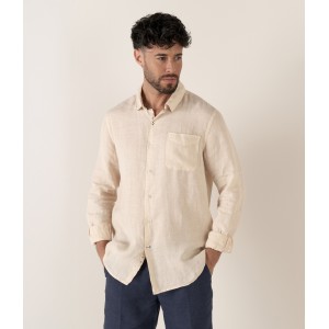 DIVA - Chemise décontractée en  lin, beige