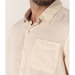 DIVA - Casual linen shirt, beige