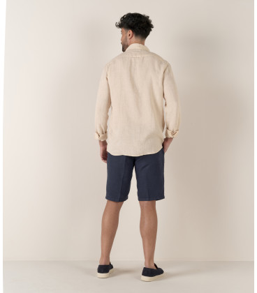 DIVA - Casual linen shirt, beige