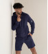 NAVY BLUE SPONGE JOGGING SHORTS NOAH