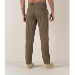 FLASH - Slim fit cotton chinos trousers, khaki
