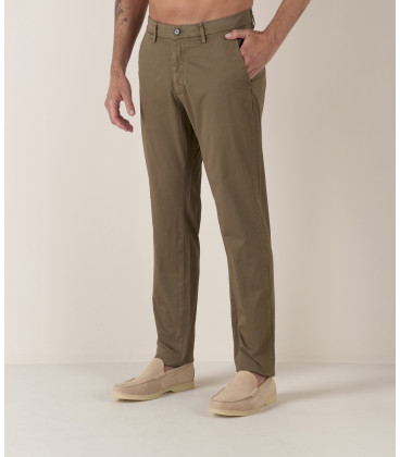 FLASH - Pantalon chino coupe ajustée, kaki
