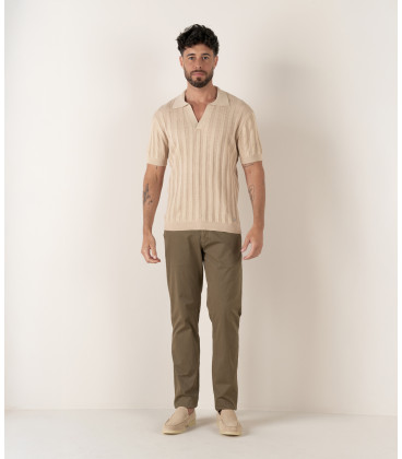 FLASH - Pantalon chino coupe ajustée, kaki