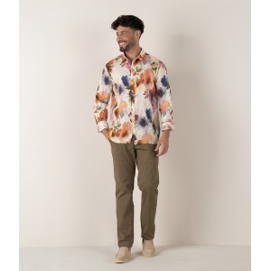 FLASH - Pantalon chino coupe ajustée, kaki