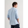 Chemise Homme manches longues unie bleu ciel slimfit|Europann
