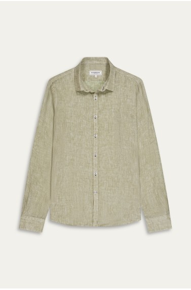 Plain kaki color long sleeves shirt for men | Quality brand Europann