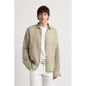 Plain kaki color long sleeves shirt for men | Quality brand Europann