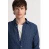 Plain navy blue color long sleeves shirt for men | Quality brand Europann