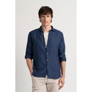 Plain navy blue color long sleeves shirt for men | Quality brand Europann