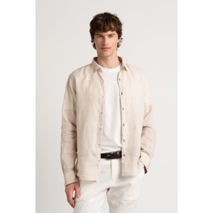 Plain beige color long sleeves shirt for men | Quality brand Europann
