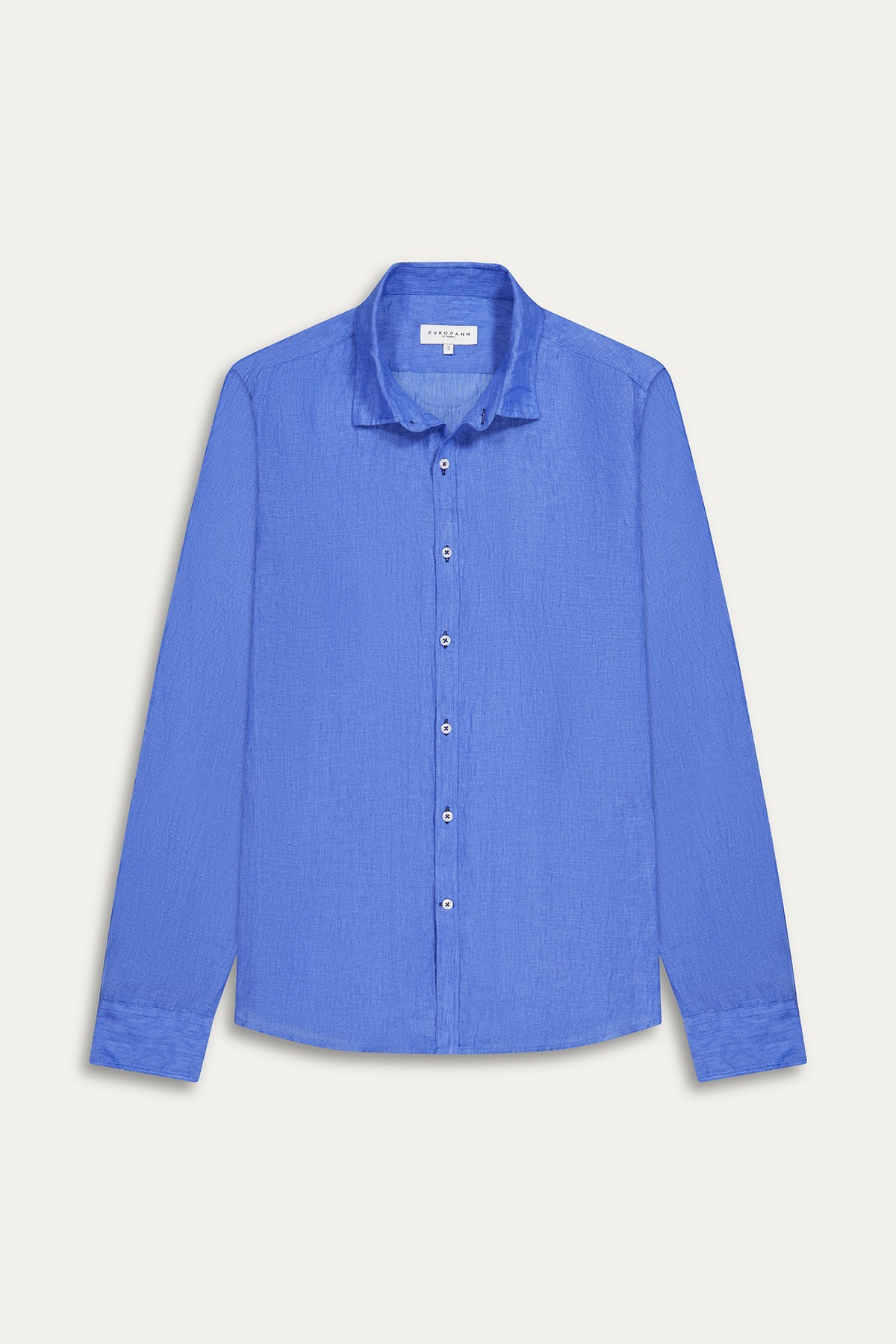 JONAS - Plain linen shirt royal blue