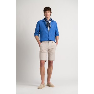 JONAS - Plain linen shirt royal blue