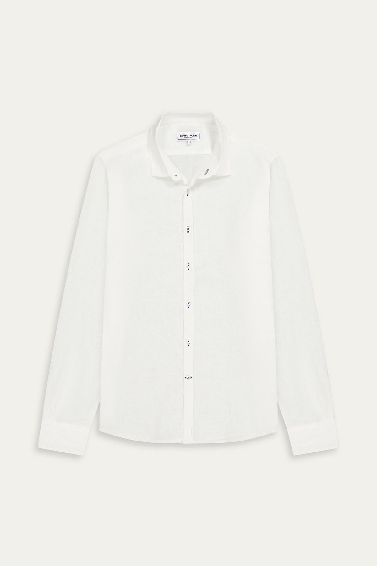 Chemise Homme manches longues unie blanche slimfit|Europann